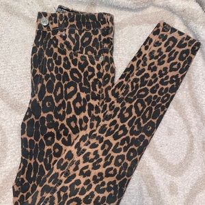 Cheetah print jeans